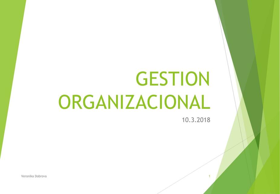 Gestión Organizacional