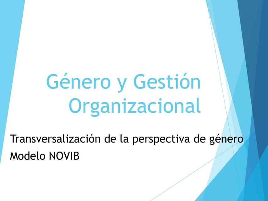 Género y Gestión Organizacional