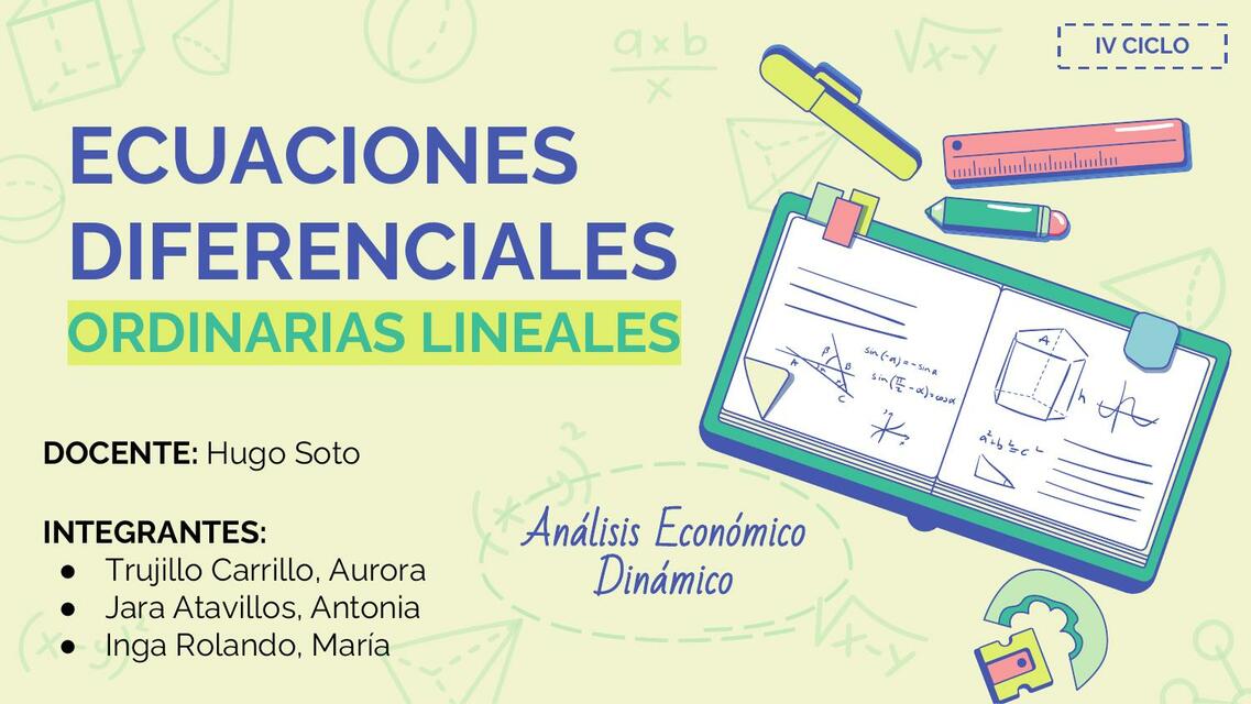 Ecuaciones Diferenciales Ordinarias Lineales