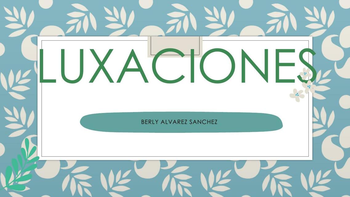 Luxaciones 