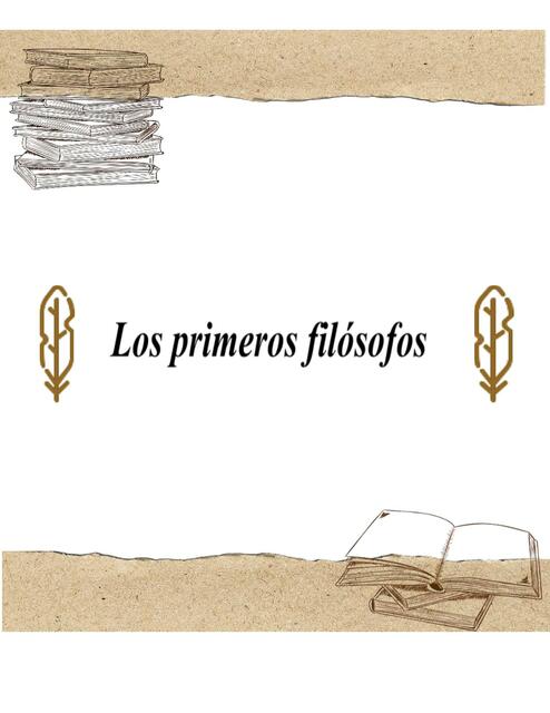 Los Primeros Filósofos 