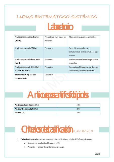 Lupus Eritematoso Sistémico 