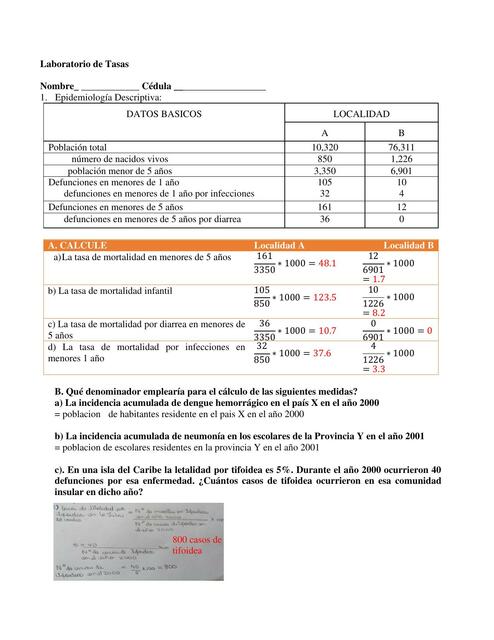 Taller de frecuencia de enfermedad