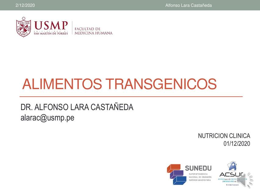 Alimentos Transgénicos 