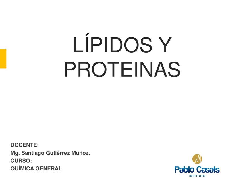 Lípidos y Proteínas 