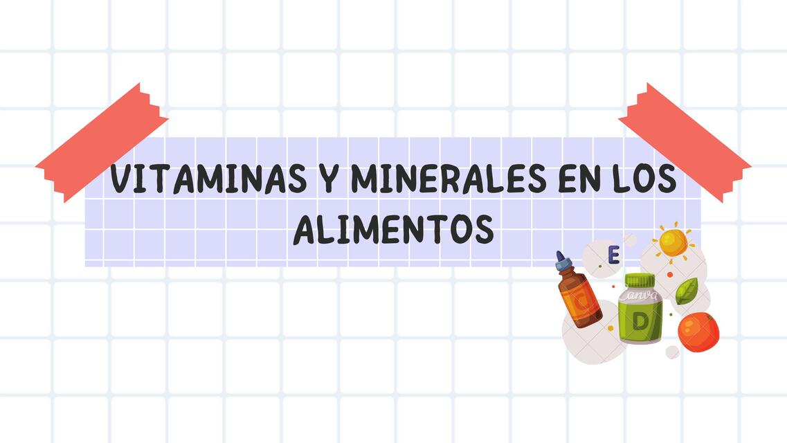 Vitaminas y Minerales en los Alimentos 