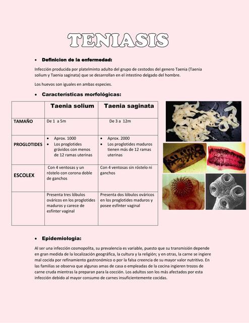 Teniasis 