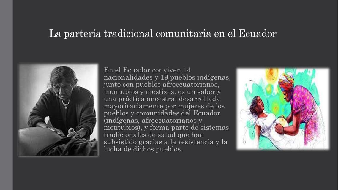 La partería tradicional comunitaria en el Ecuador