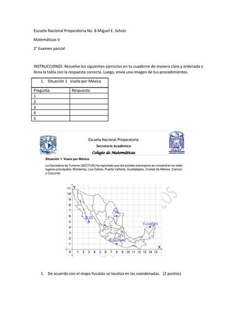 Examen Parcial de Matemáticas 