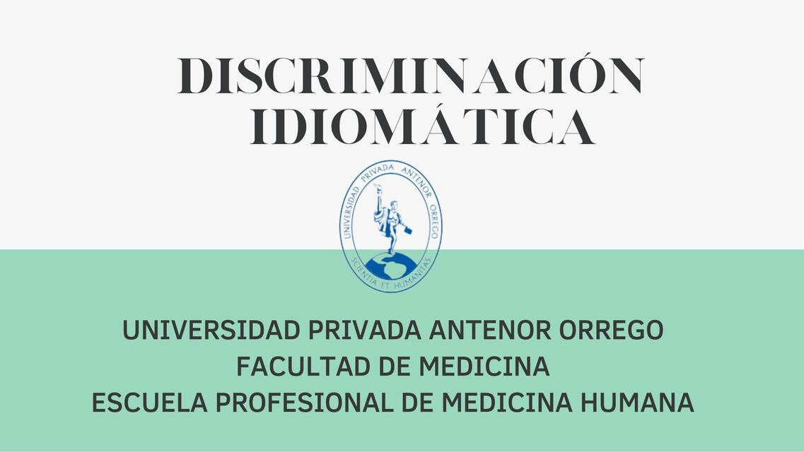 Discriminación idomática