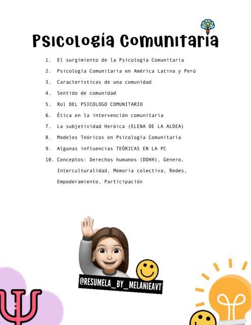 Psicología Comunitaria | Apuntes completos