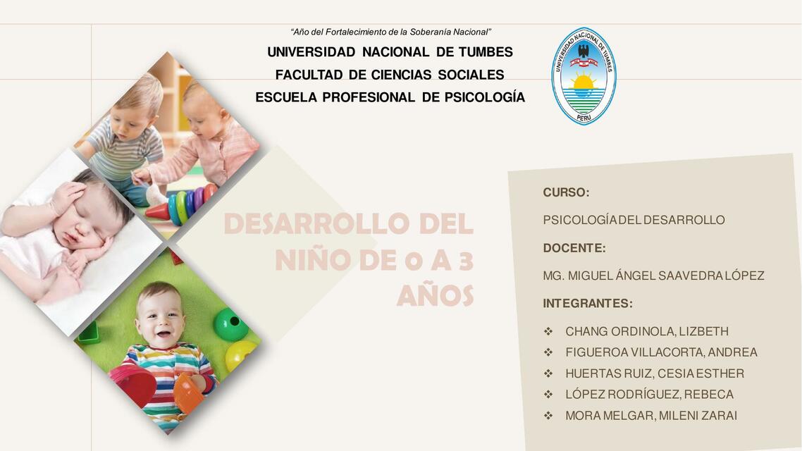 Desarrollo del Niño de 0 a 3 Años 