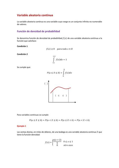 Estadística Aplicada- Variable Aleatoria Continua