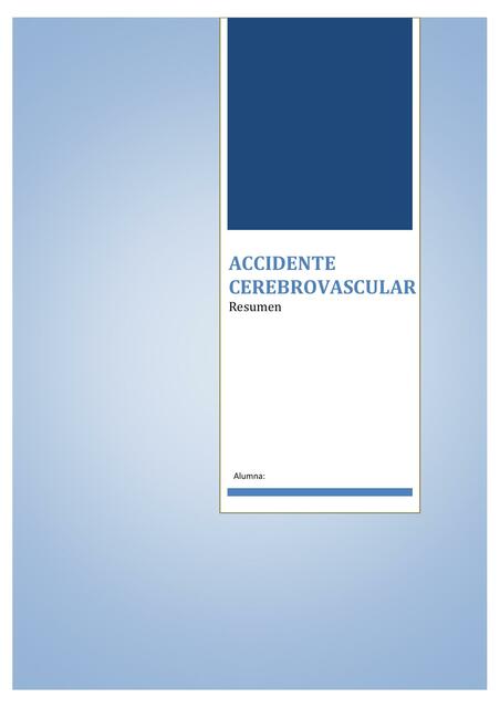 Accidente Cerebrovascular 