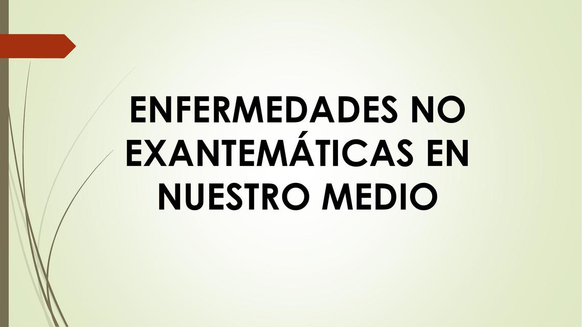 Enfermedades No Exantémicas 