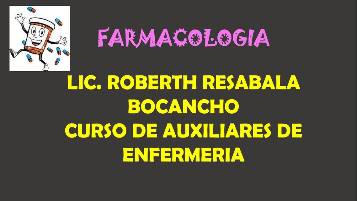 Introducción a la Farmacología 