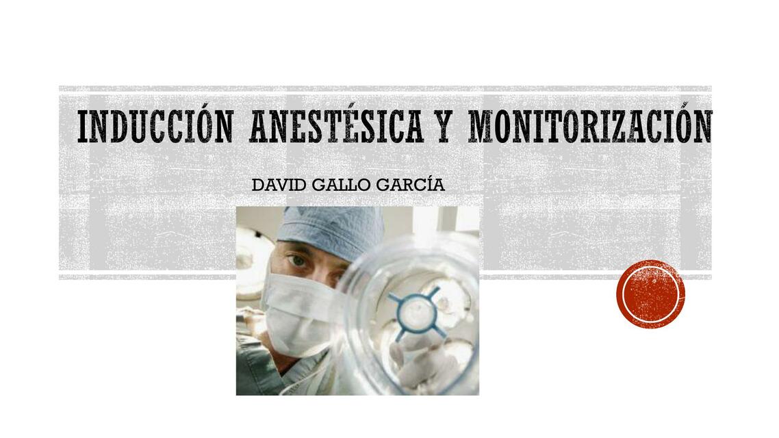 Inducción anestésica y monitorización