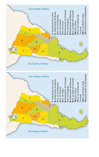 Mapa de Gobernaciones e Intendencias 