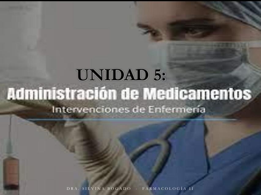 Administración de medicamentos en enfermería 