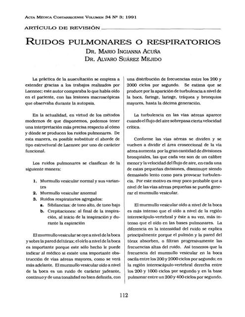 Ruidos pulmonares 