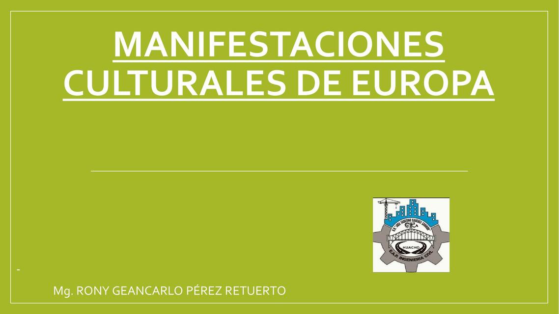 Manifestaciones Culturales de Europa 