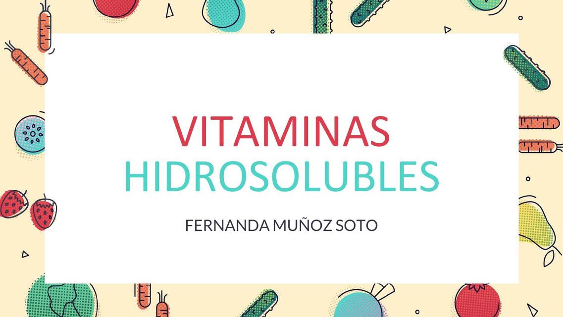 Vitaminas Hidrosolubles 