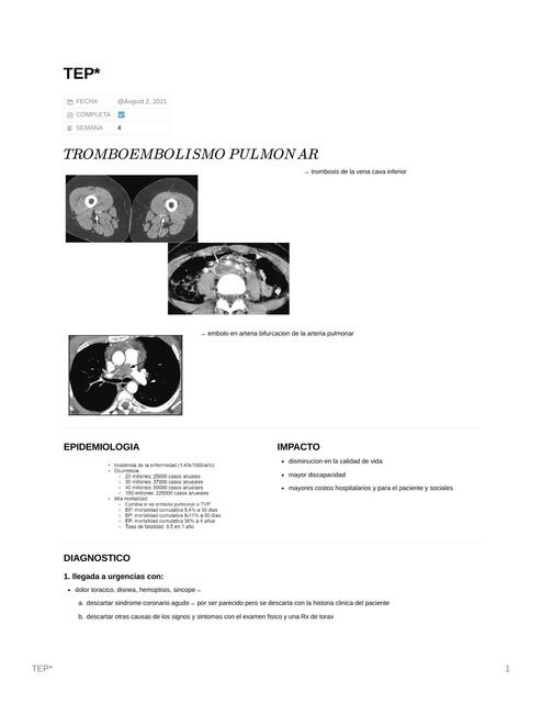 Tromboembolismo Pulmonar 