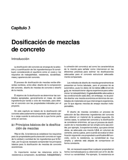 Dosificación de Mezclas de Concreto