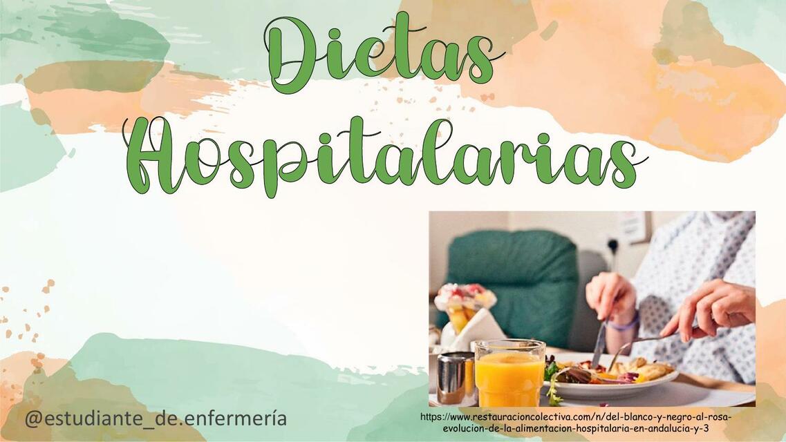 Dietas Hospitalarias 