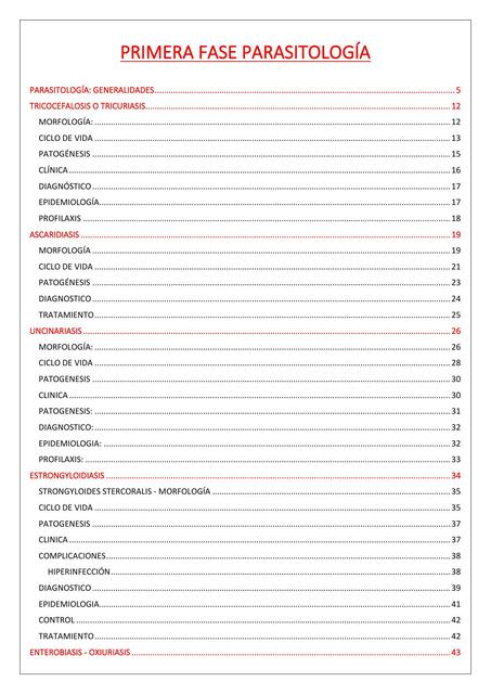 Apuntes Parasitología Parte I 