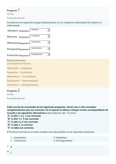 Examen Primera Fase: Parásitos