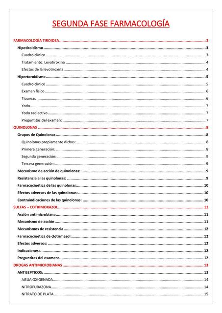 Segunda fase farmacología