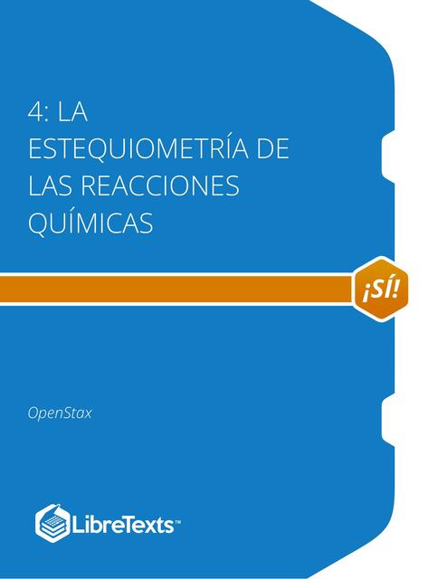 La Estequiometría de las Reacciones Químicas