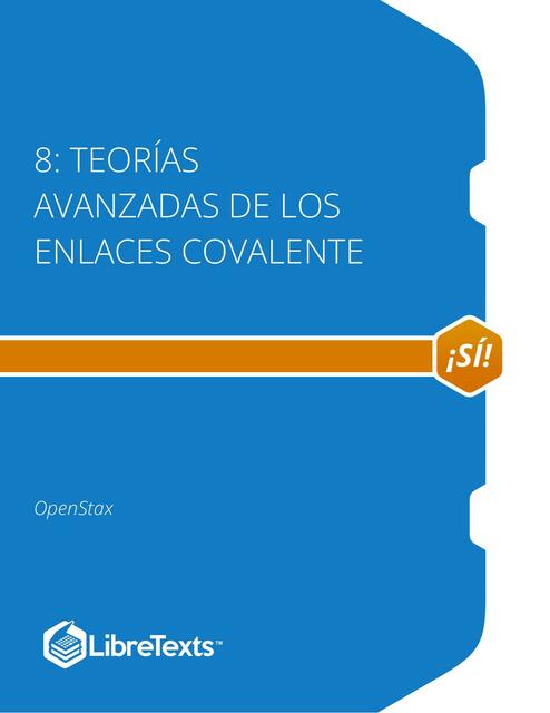 Teorías Avanzadas de los Enlaces Covalente