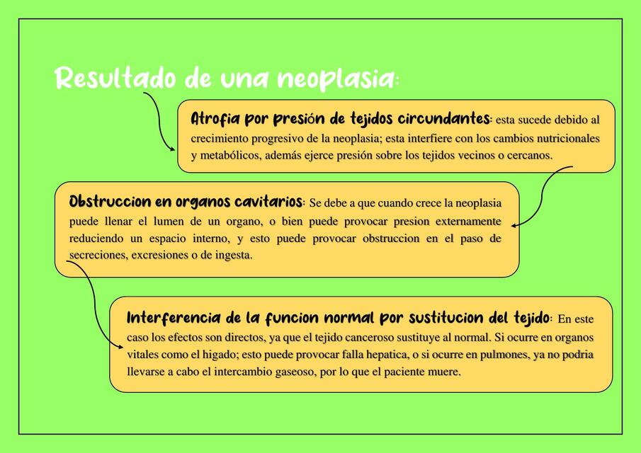 Resultado de una neoplasia