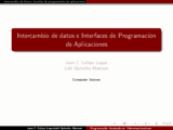 Intercambio de datos e Interfaces de Programación de Aplicaciones