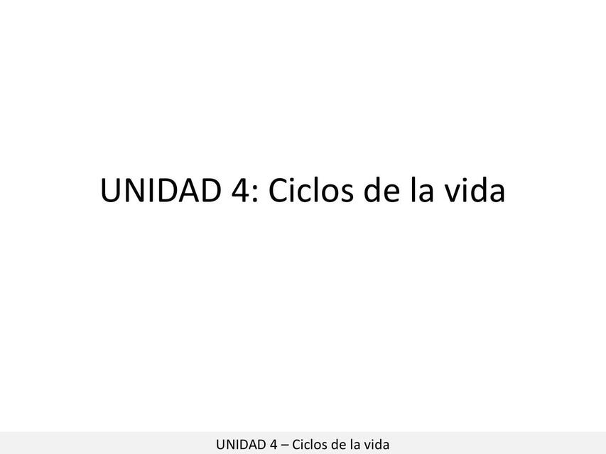 Ciclos de la vida