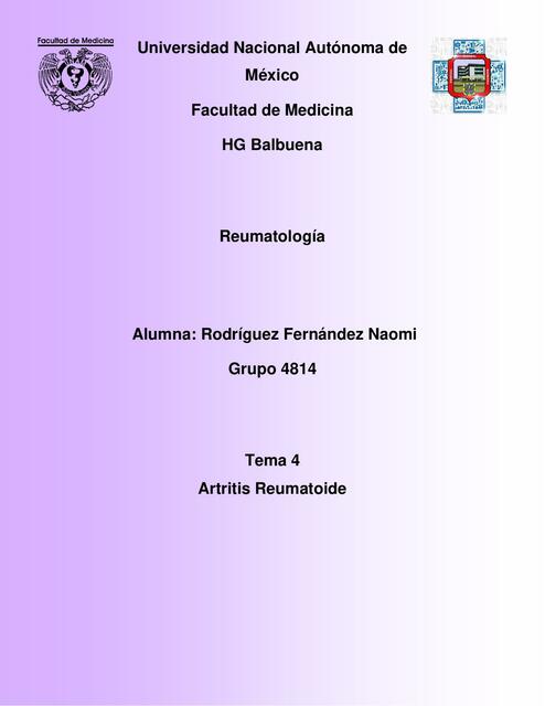 Artritis Reumatoide