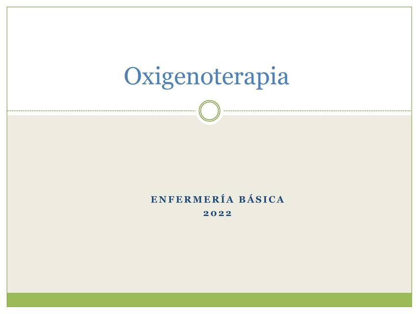 Oxigenoterapia