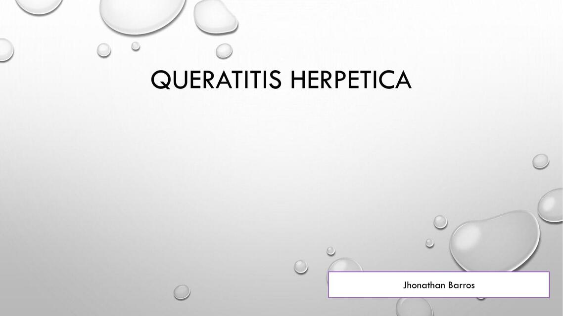 Queratitis herpetica