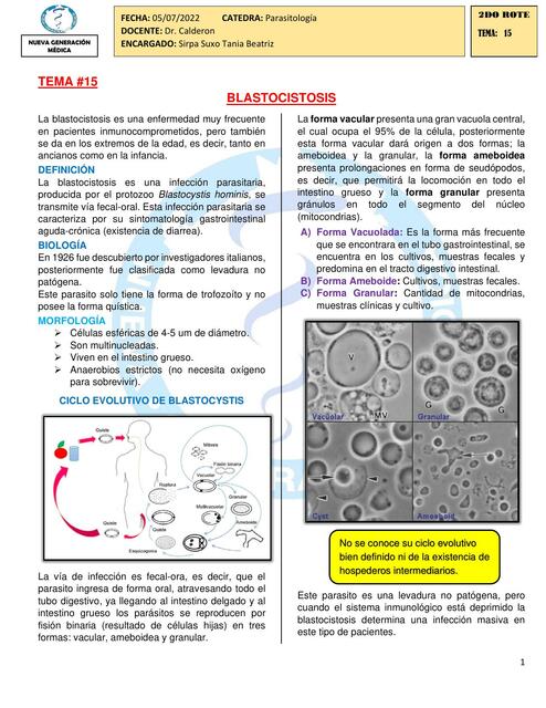 Blastocistosis