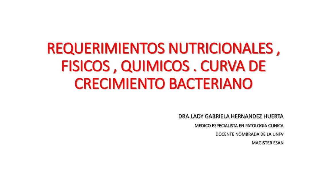 Requerimientos Nutricionales curva de crecimiento