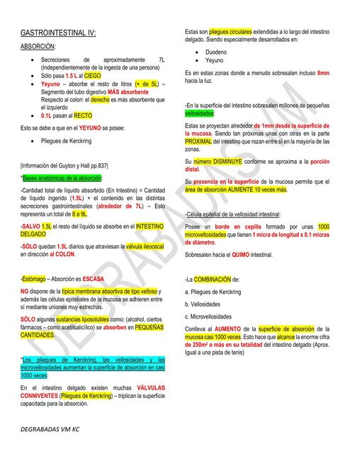 Gastrointestinal Clase IV