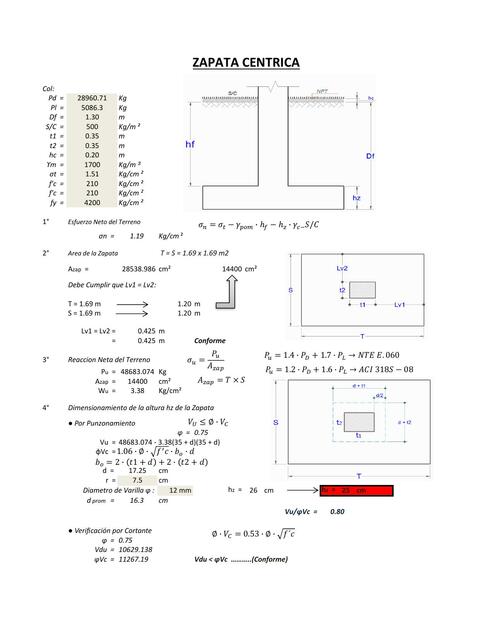 Diseño de Zapata Aislada 