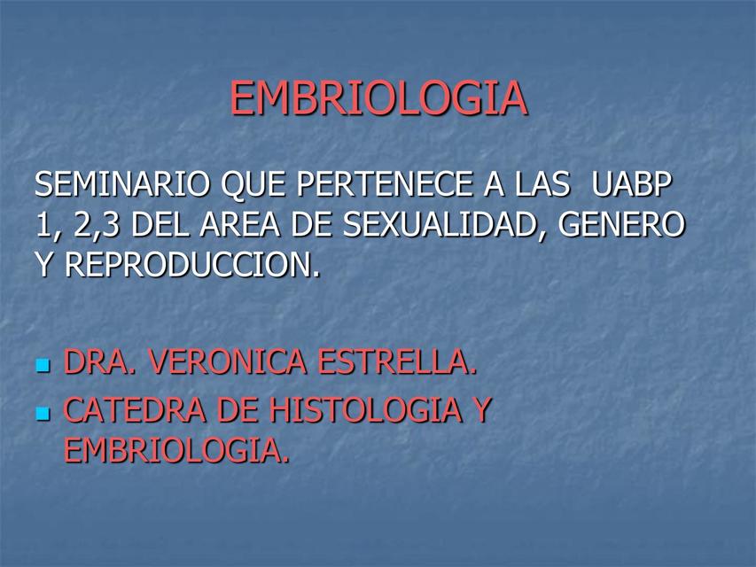 Embriología