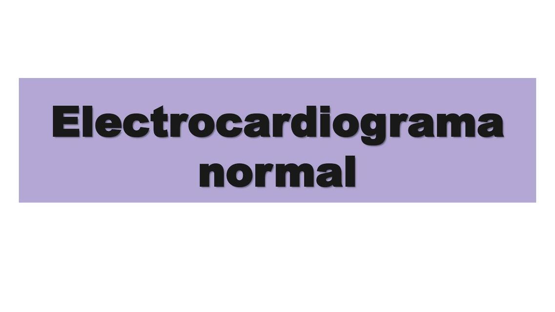 Electrocardiograma Normal