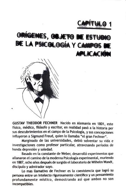 Orígenes objeto de estudios de psicología y campos de aplicación