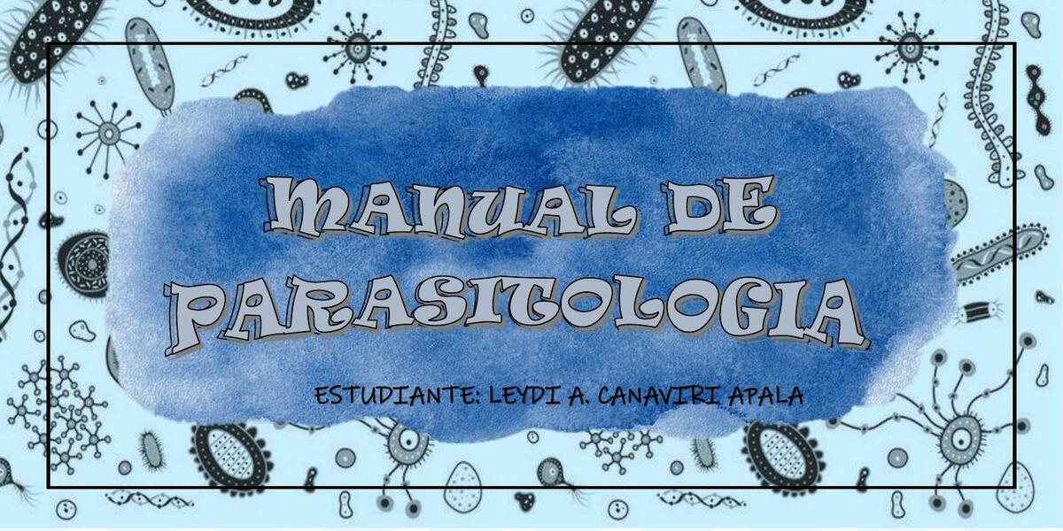 Manual de  Parasitología