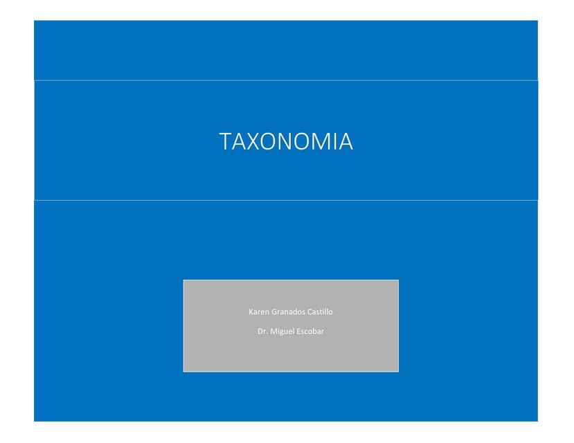 Taxonomía Bacterial