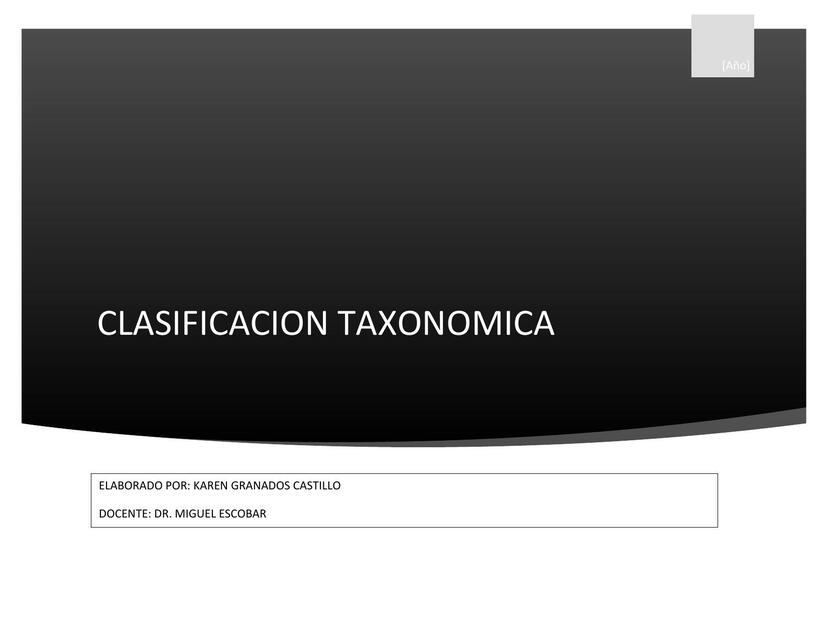 Taxonomía Bacteriana